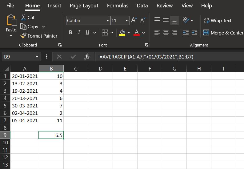 Cómo utilizar la función AVERAGEIF en Excel