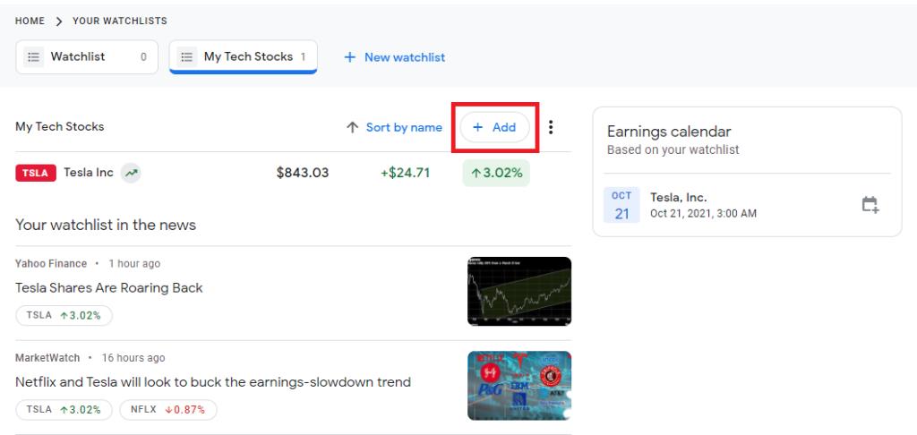 Como criar uma lista de observação de ações no Google Finance