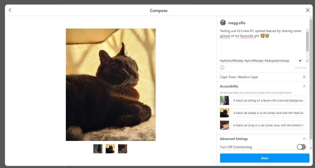 Cum să utilizați noua funcție de încărcare pe PC Instagram