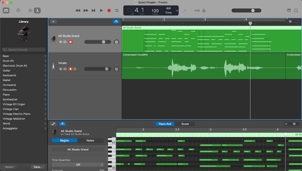 MacでGaragebandを使用して複数のライブトラックを一度に録音する方法