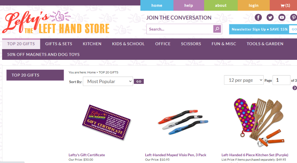 7 Online-Shops für Linkshänder-Produkte