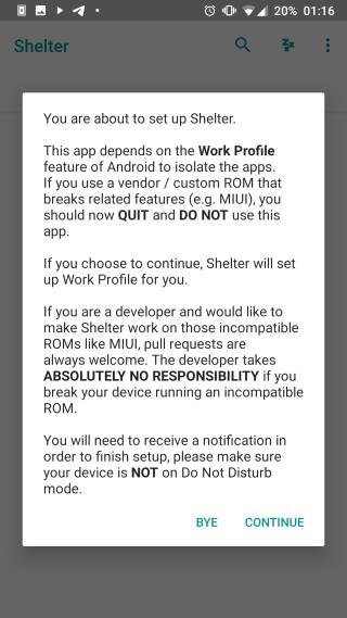 Jak korzystać z aplikacji Shelter do Sandbox na Androida
