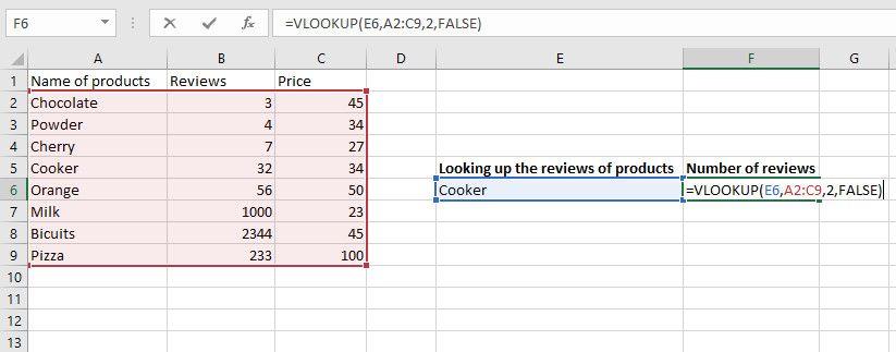 Cum se face o CĂUTARE V într-o foaie de calcul Excel