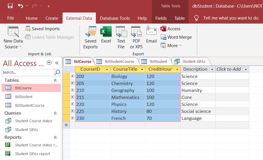 كيفية تصدير بيانات Microsoft Access إلى مستند Word
