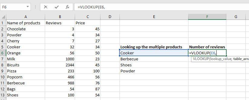 วิธีทำ VLOOKUP ในสเปรดชีต Excel
