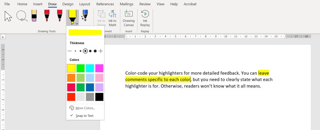 Comment dessiner à l'aide des outils de stylo dans Microsoft Word