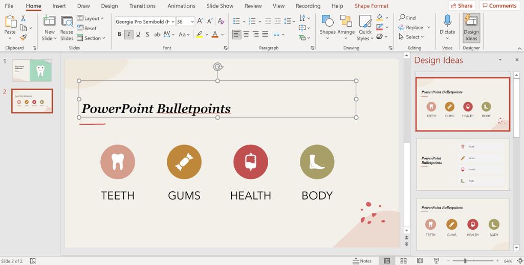 Professionele diavoorstellingen maken met de functie PowerPoints Designer