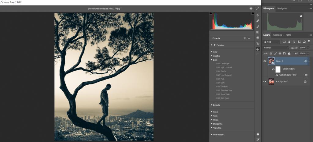 วิธีใช้ Adobe Camera Raw เป็น Smart Object ใน Photoshop