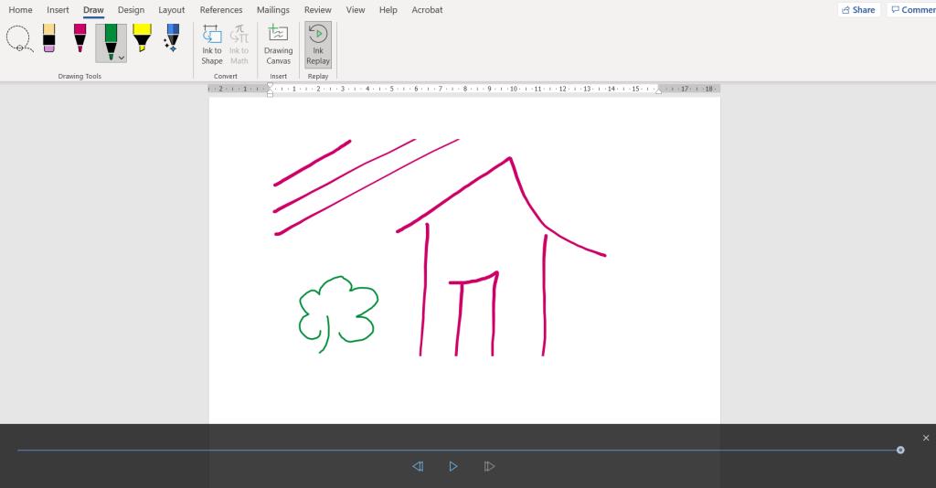 วิธีการวาดโดยใช้เครื่องมือปากกาใน Microsoft Word