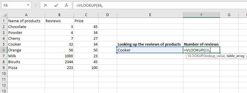 Come eseguire un VLOOKUP in un foglio di calcolo Excel