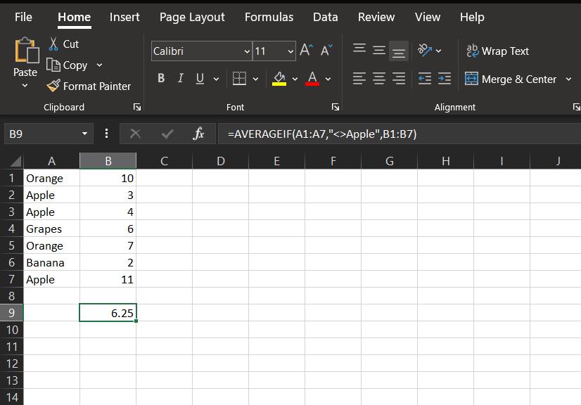 Cara Menggunakan Fungsi AVERAGEIF dalam Excel
