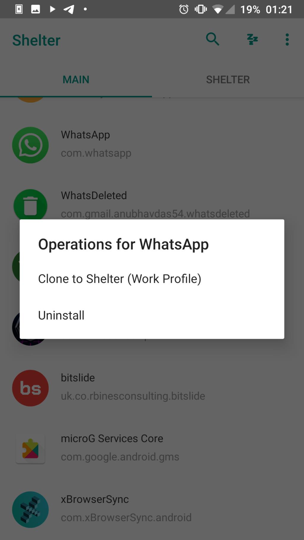 So verwenden Sie Shelter für Sandbox-Apps auf Android