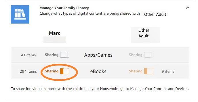 Como compartilhar livros Kindle com outros membros da família