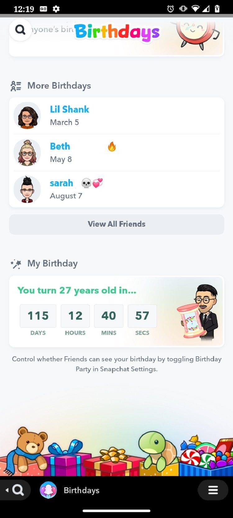 Snapchat 生日迷你版讓與朋友一起慶祝更有趣