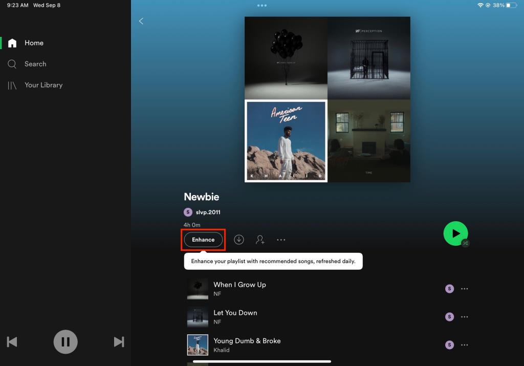 Spotify Enhance로 좋아할 새로운 음악을 찾는 방법