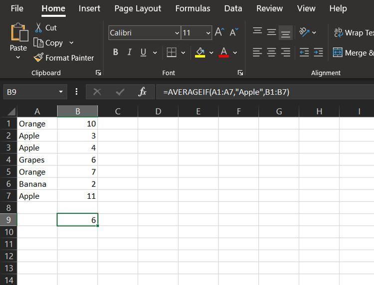 Cara Menggunakan Fungsi AVERAGEIF dalam Excel