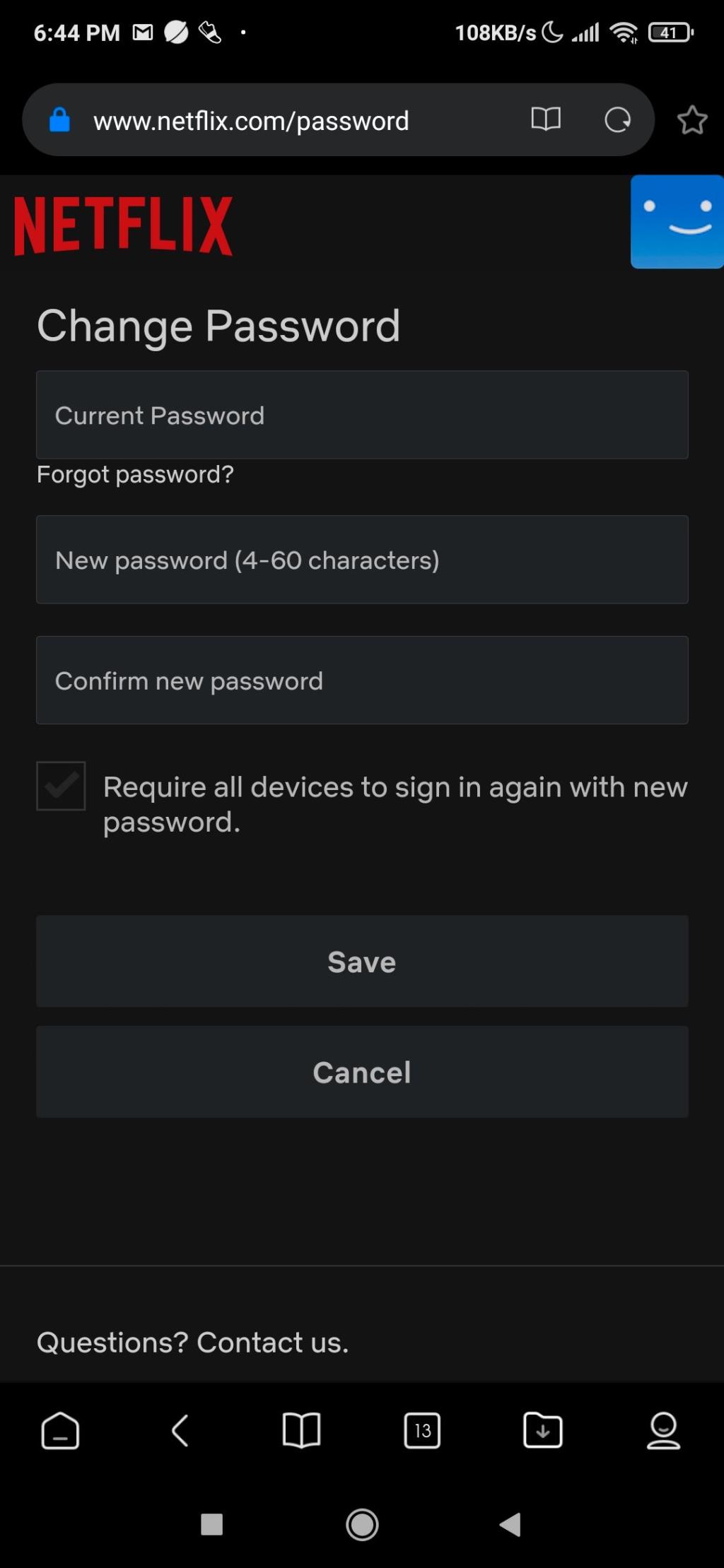 Netflixのパスワードを変更する方法（知っているかどうかに関係なく）
