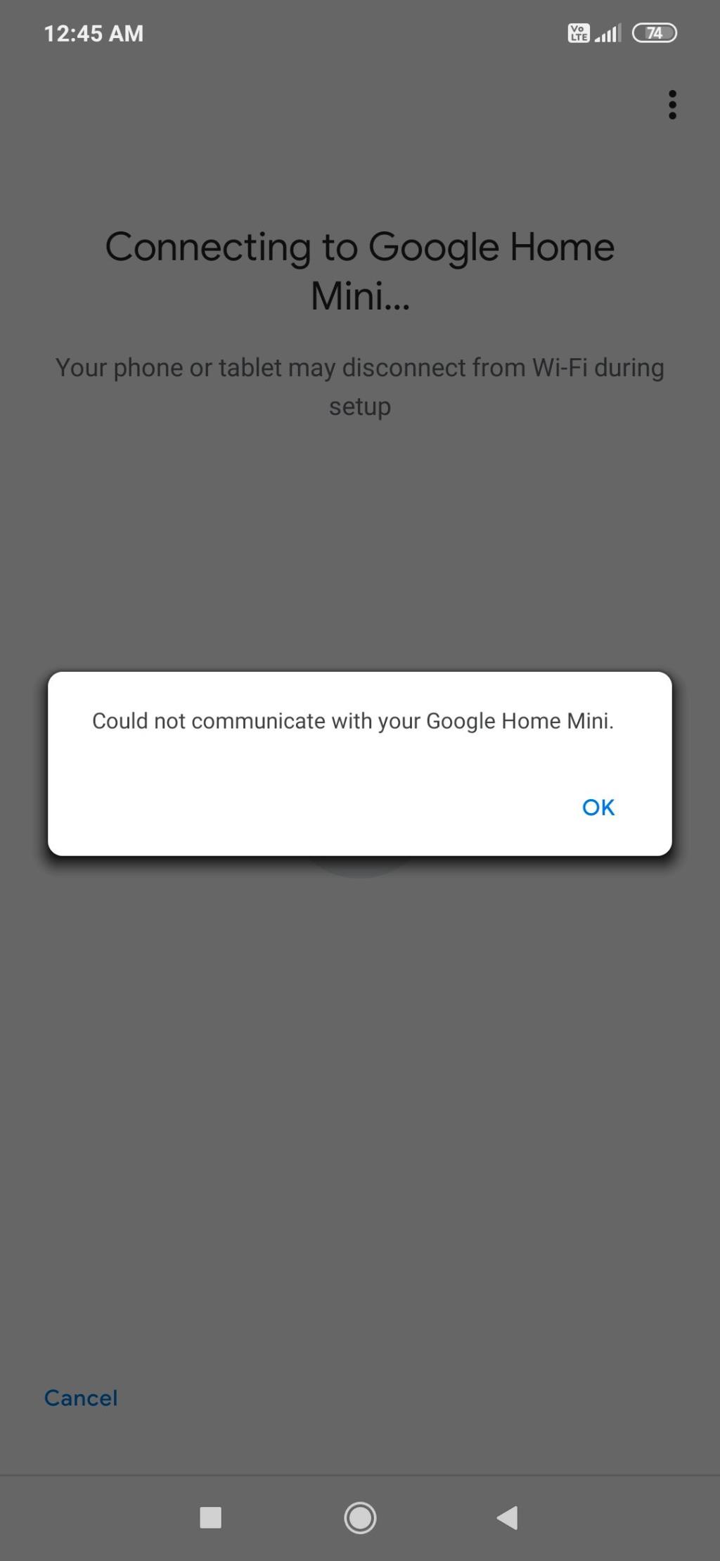 Como corrigir o erro não foi possível se comunicar com o Google Home