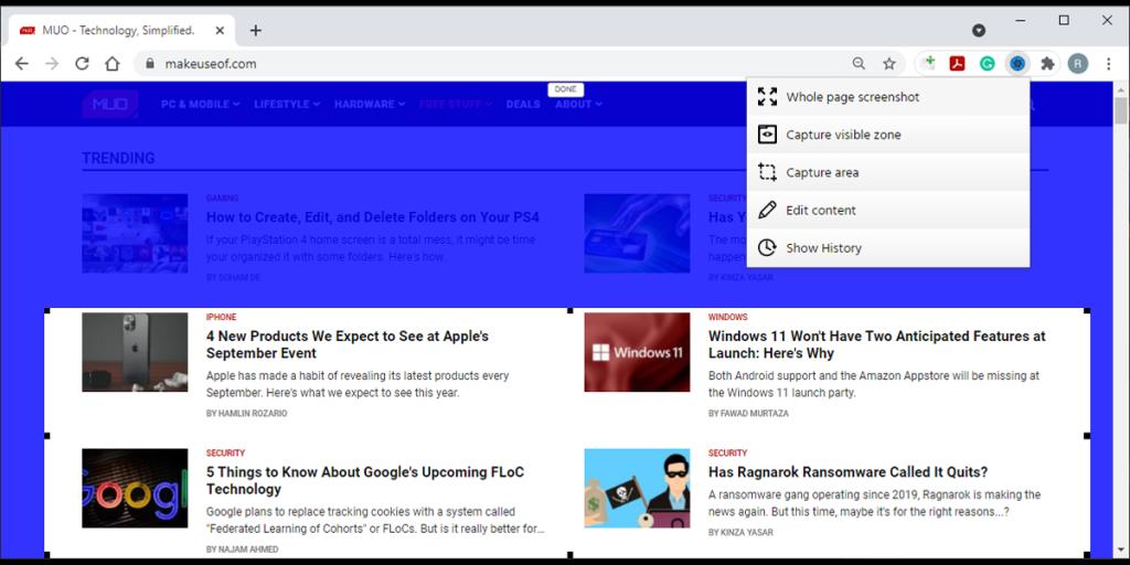 كيف تأخذ لقطة شاشة كاملة الصفحة في Chrome و Firefox