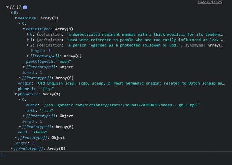 學習使用 JavaScript 構建一個簡單的詞典應用程序