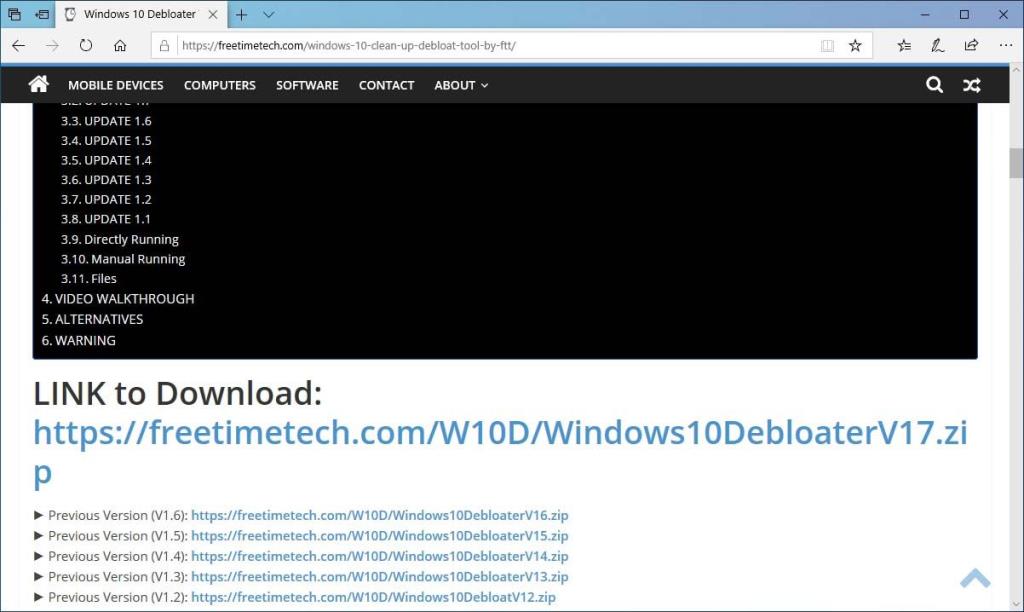 Rimuovi la lanugine da Windows 10 con Windows Decrapifier & Debloater