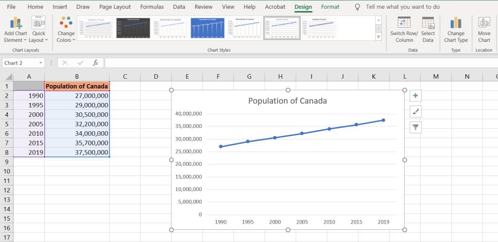 Cum se face un grafic de linii în Excel