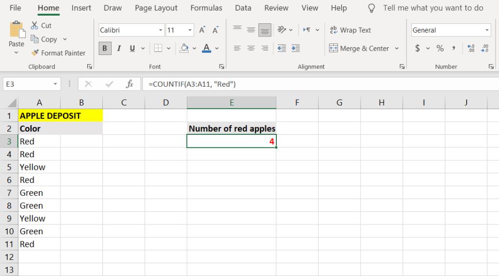 如何在 Excel 中使用 COUNTIF 和 COUNTIFS 函數