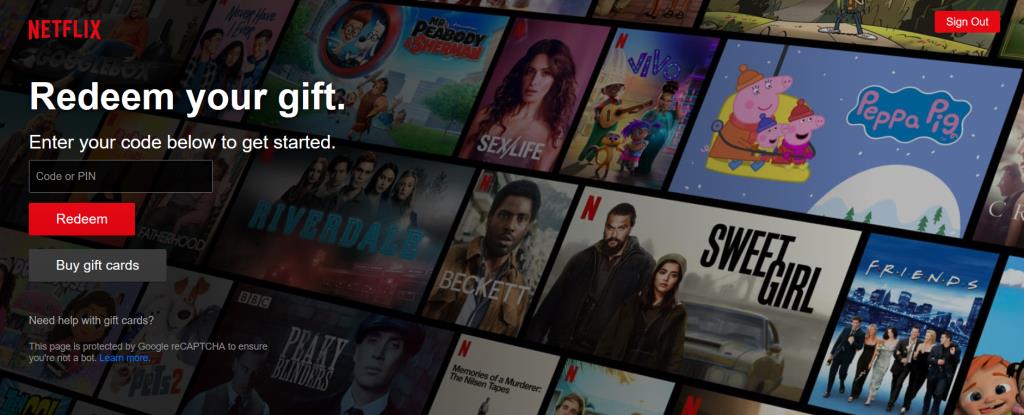 So lösen Sie Netflix-Geschenkkarten und Promo-Codes ein