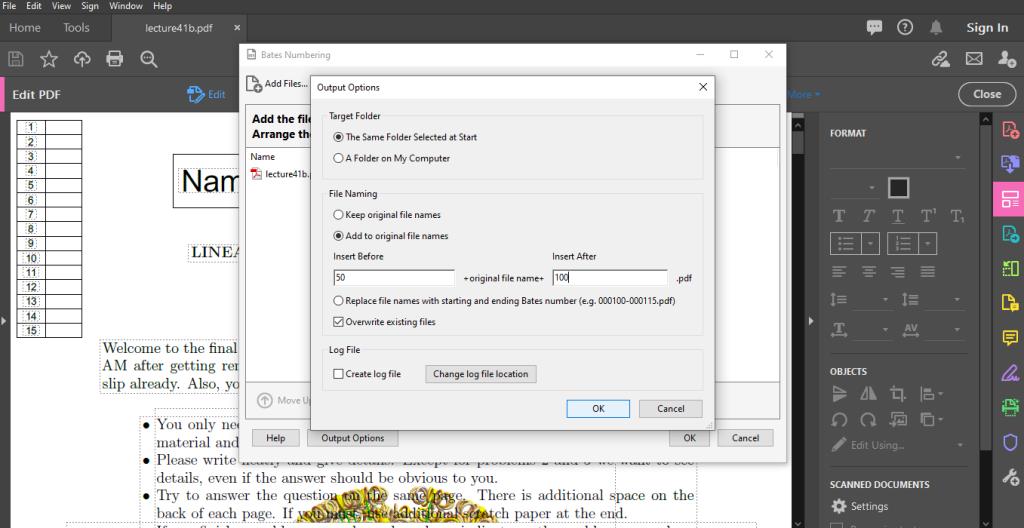 كيفية إضافة وإزالة ترقيم بيتس في ملف PDF