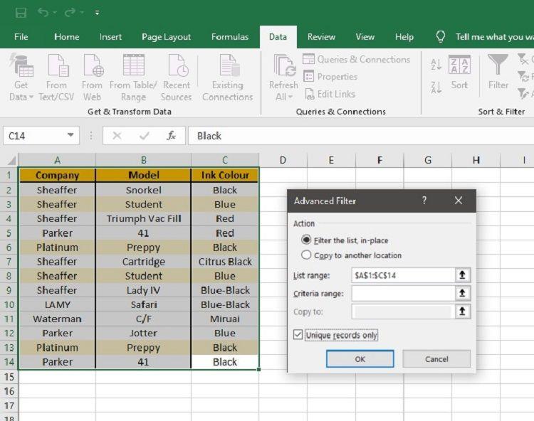 Cara Mengeluarkan Pendua dalam Excel