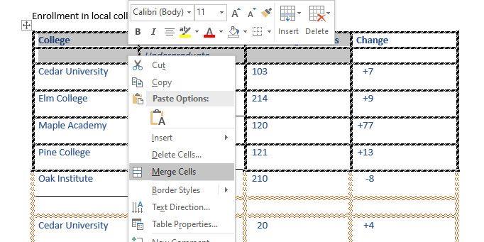 Come formattare le linee del bordo della tabella in Microsoft Word