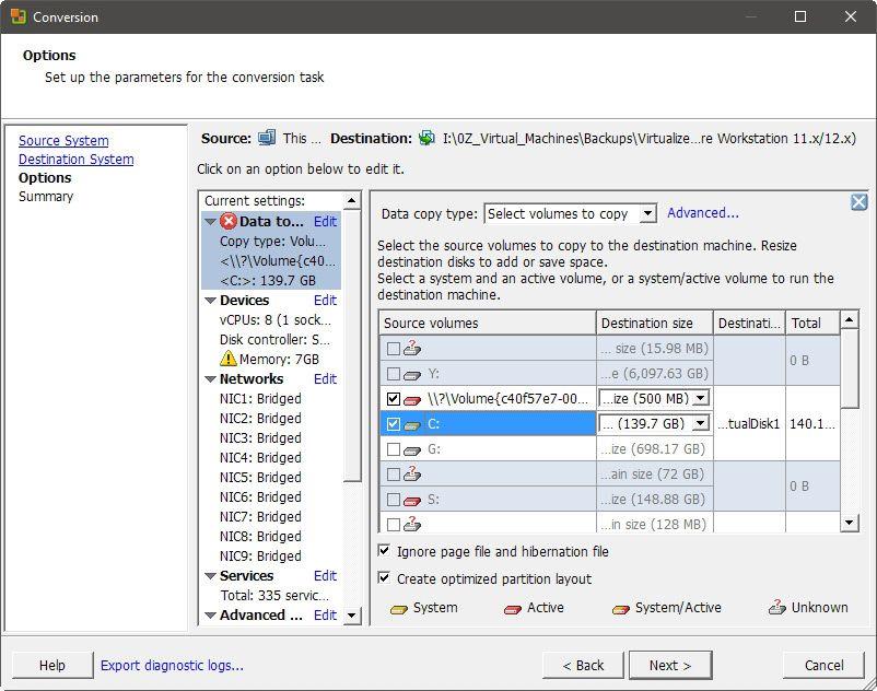 Clona Windows in una VM con VMWares vCenter Converter Standalone