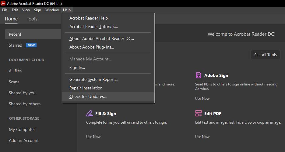 Adobe Acrobat Reader'ın Windows'ta PDF Dosyalarını Açmaması için 6 Düzeltme