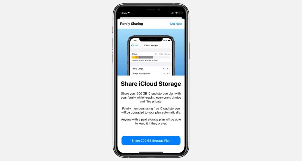 Come dividere lo spazio di archiviazione di Apple One iCloud su due account