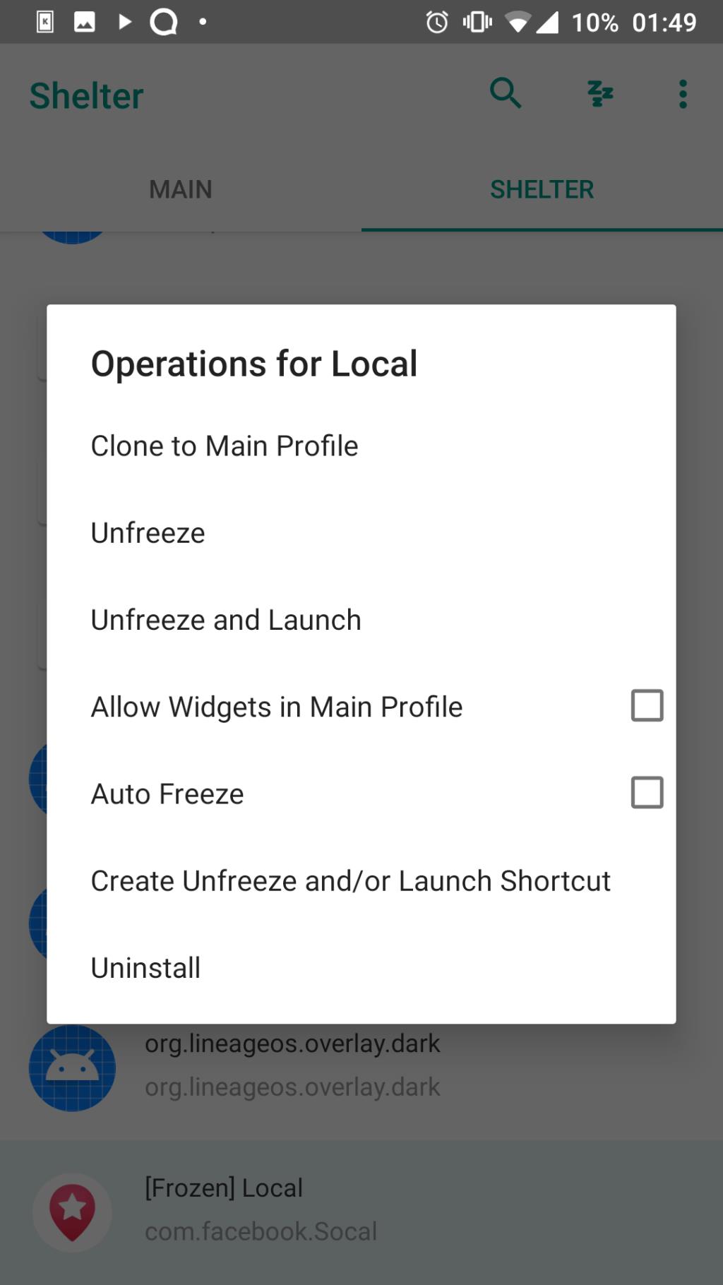 Cum să utilizați aplicațiile Shelter to Sandbox pe Android
