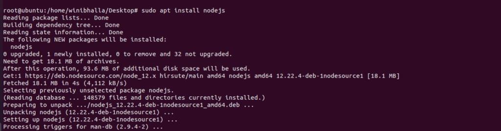 Erfahren Sie, wie Sie Npm und Node.js auf Ubuntu installieren