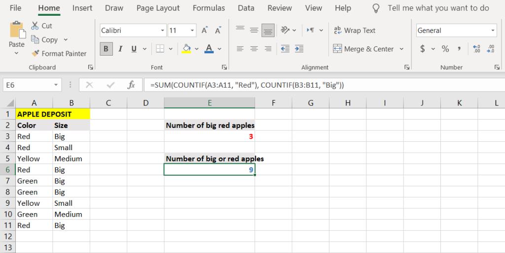 如何在 Excel 中使用 COUNTIF 和 COUNTIFS 函數