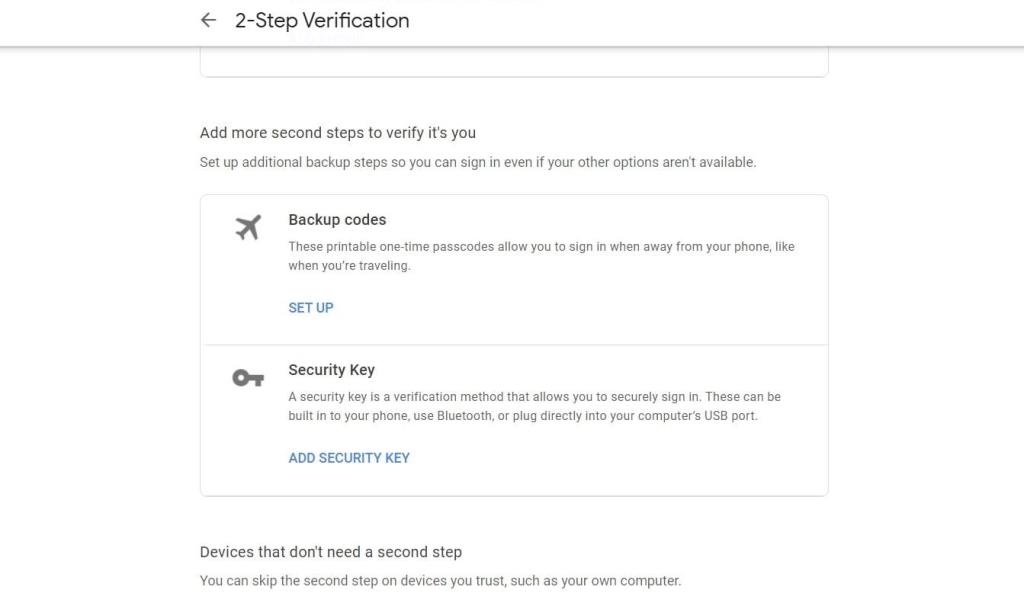 Cómo configurar códigos de autenticación de respaldo para su cuenta de Google