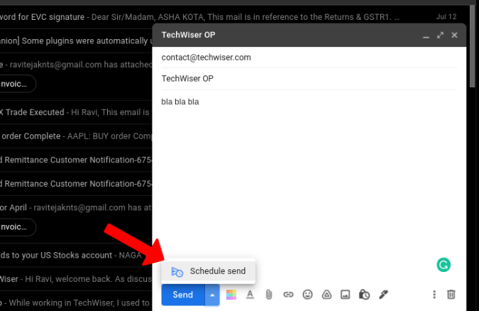 Het verzenden van een e-mail in Gmail op internet en mobiel ongedaan maken?