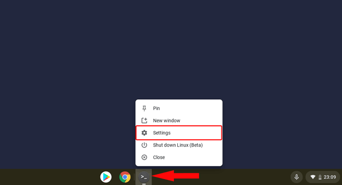 Cách tùy chỉnh thiết bị đầu cuối Linux trên Chromebook