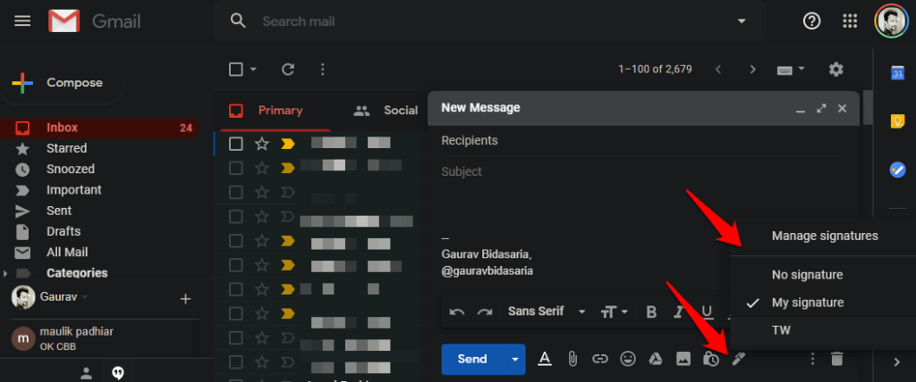 Cómo crear y administrar múltiples firmas en Gmail y Outlook