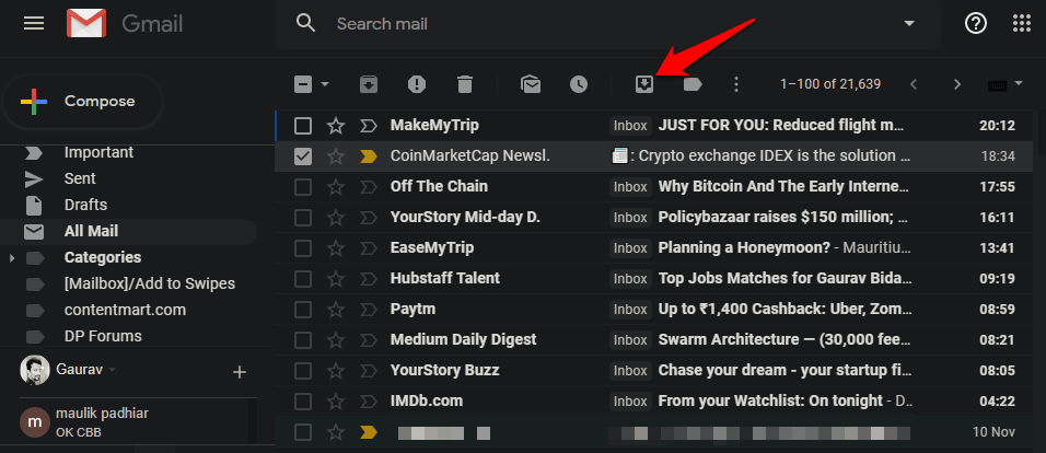 Jak odzyskać zarchiwizowane wiadomości e-mail w Gmailu