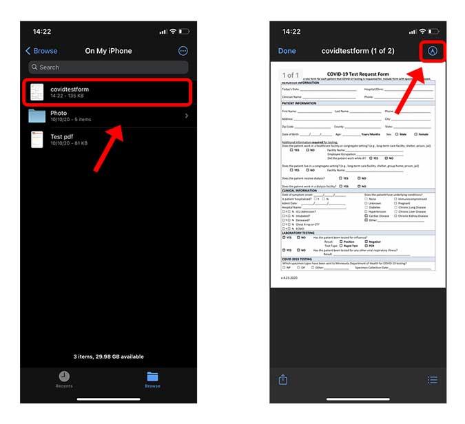 كيف تعلق وتوقع ملفات PDF الخاصة بك على iPhone