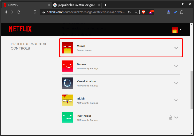 Cómo configurar los controles parentales en Netflix