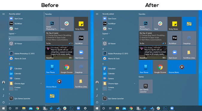 Windows 10을 위한 15가지 최고의 시작 메뉴 사용자 지정