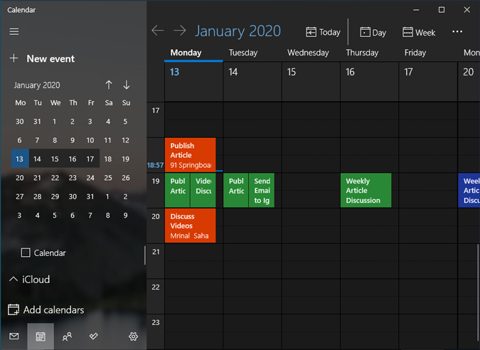 Как синхронизировать календарь iCloud с Windows 10