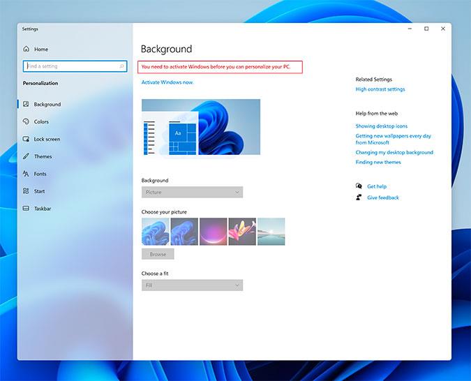 So ändern Sie Designs in Windows 11, ohne Windows zu aktivieren