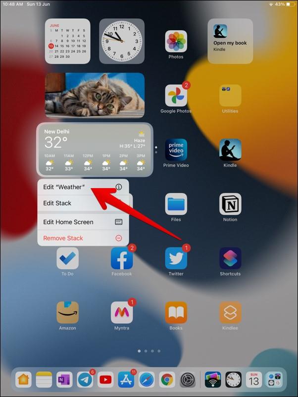iPadOS 15에서 위젯을 추가하고 사용하는 방법