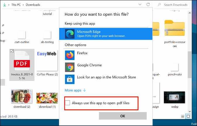 Microsoft Edge'in Windows 10'da PDF'leri Açmasını Durdurma