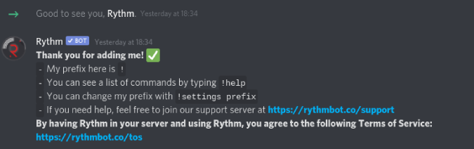 Cách sử dụng Rythm bot trên Discord